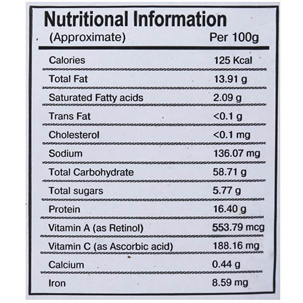 Sri Sri Tattva Rasam Powder Nutritents