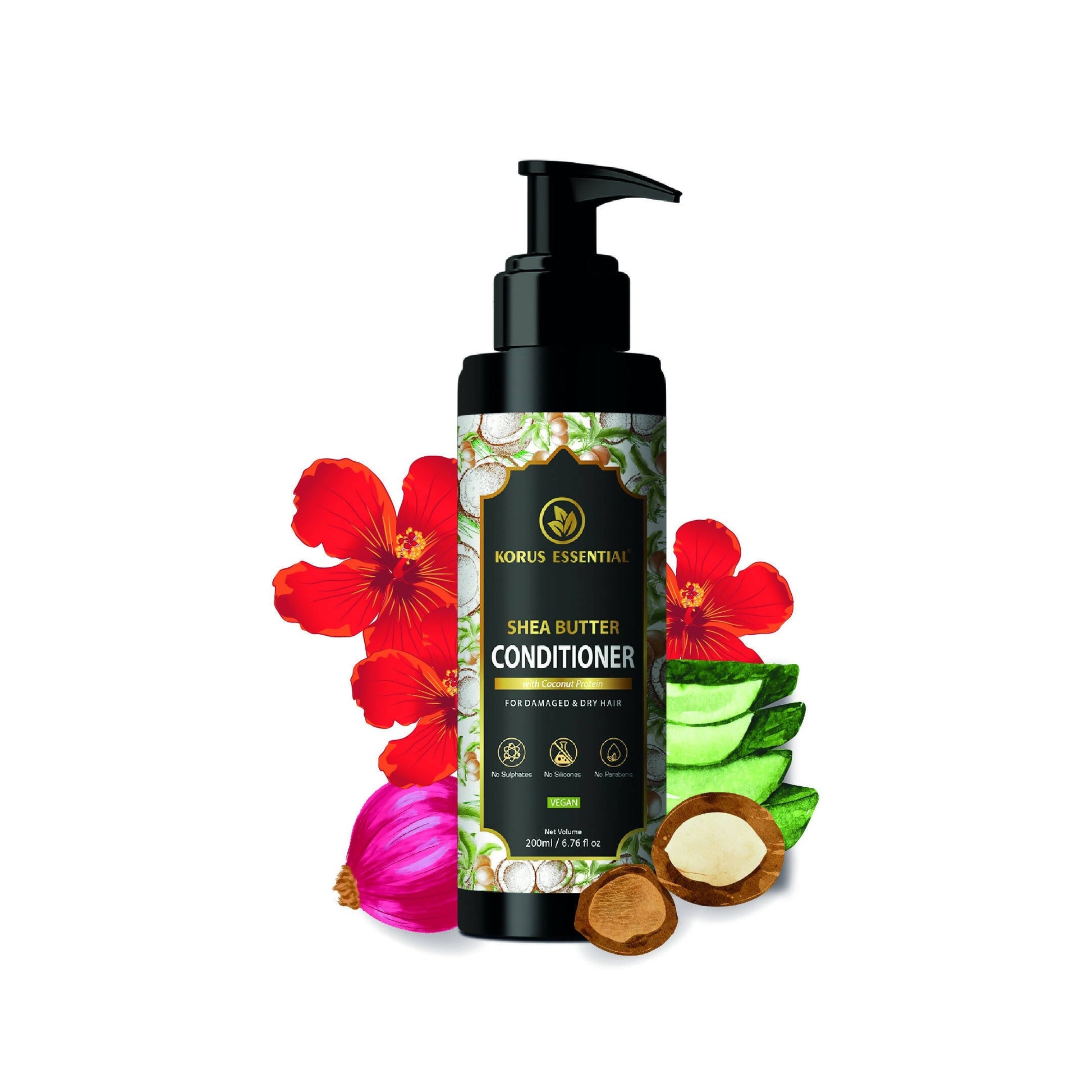 Korus Essential Shea Butter Conditioner With Coconut Protein 