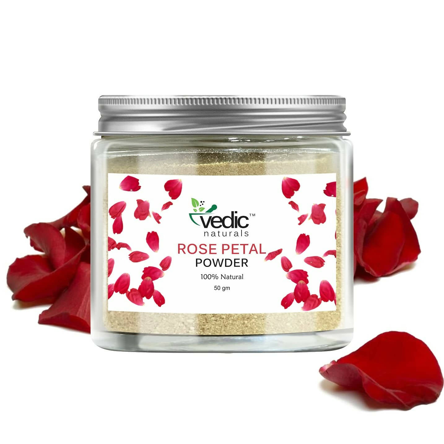 Vedic Naturals Rose Petal Powder Face Pack  Grab2Buy Vedic Naturals Grab2Buy