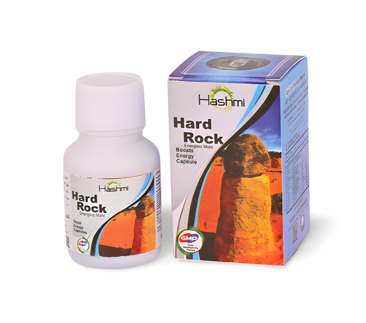 Hashmi Pharmacy Hard Rock Capsules are formulated with natural ingredients like Ashwagandha, Safed Musli, Gokshur, Gheekwar, and more. 
