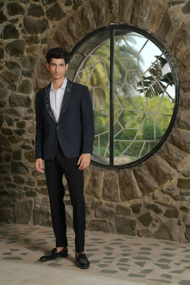Navy Blue Tailored Co-Ord Set by Hilo Design 