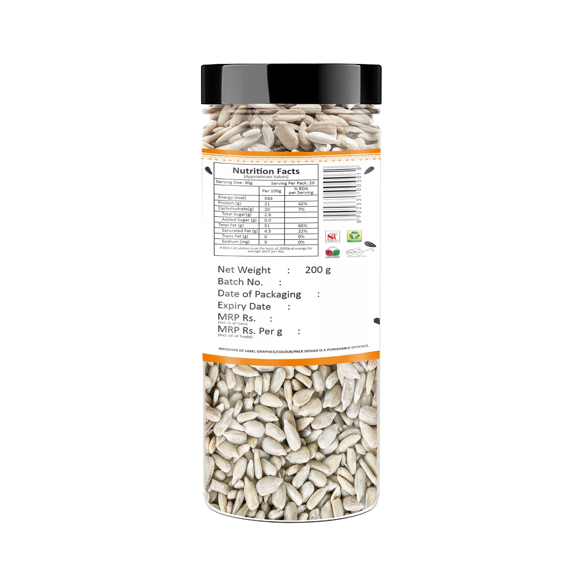 Yum Yum Roasted & Salted Sunflower Seeds Jar  Grab2Buy Yum Yum Grab2Buy