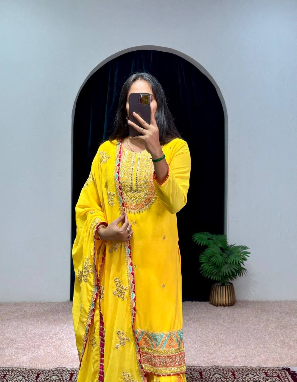 Lehenga Mart Designer Embroideried and Mirror Work Suit