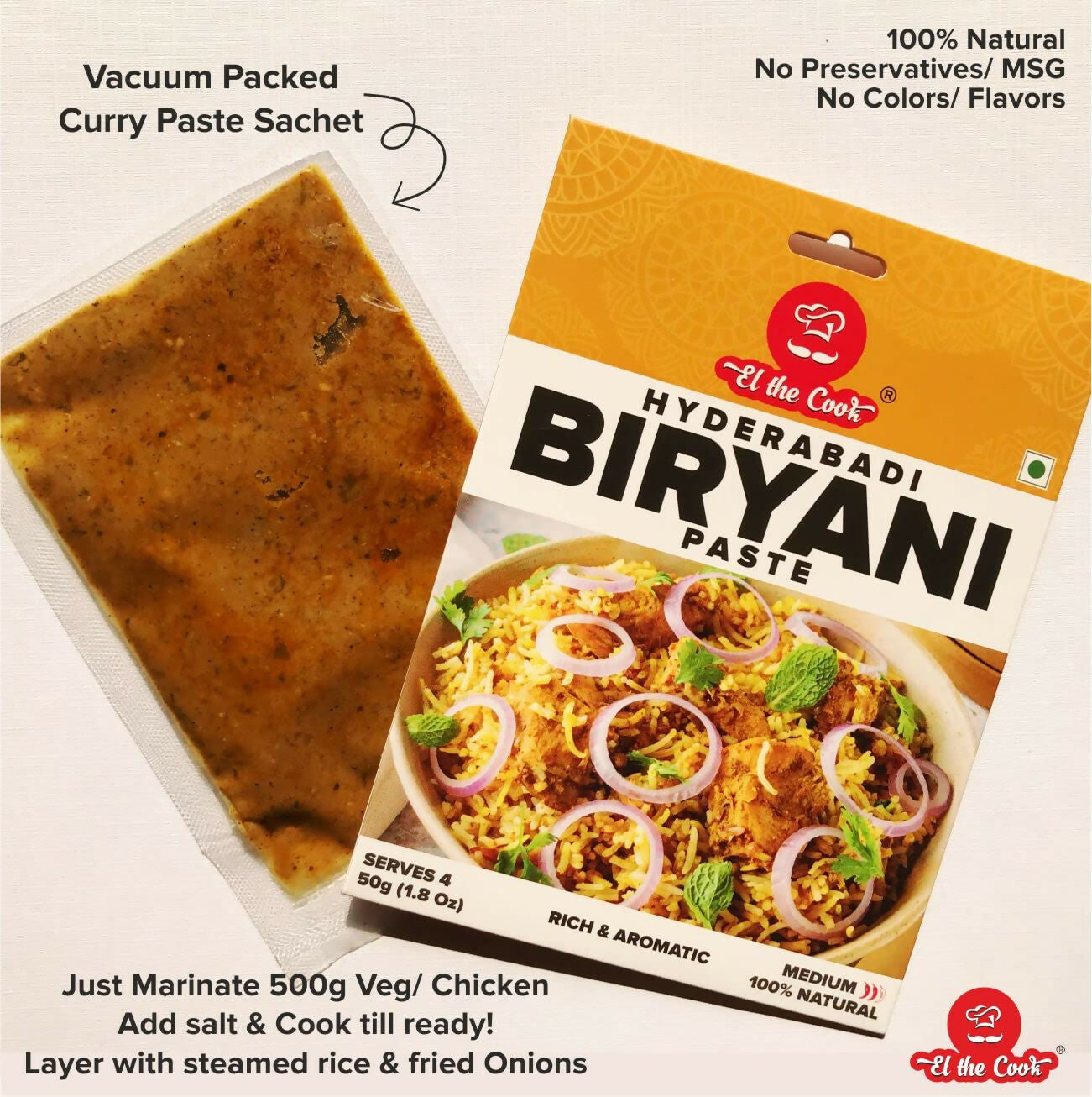 EL The Cook Nizami Biryani Marinade - Medium Spicy Masala Paste 
