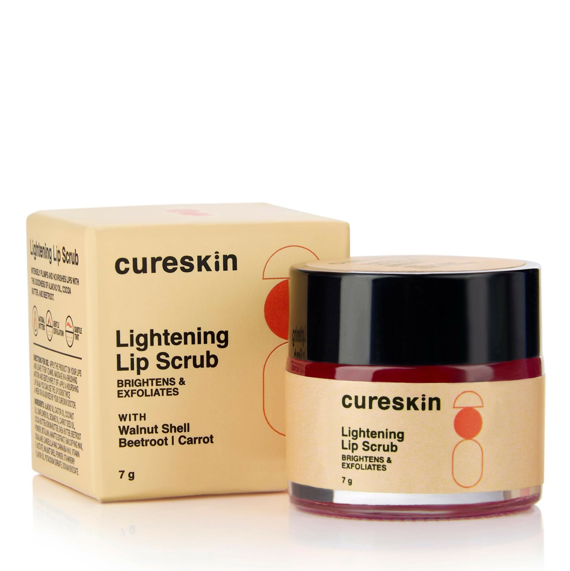 Cureskin Lightening Lip Scrub for Men and Women 