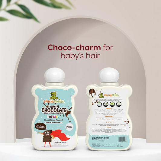 ShuShu Babies Yummy Chocolate Shampoo & conditioner with Flaxseed For kids (under 4-12 Years) - Grab2buy