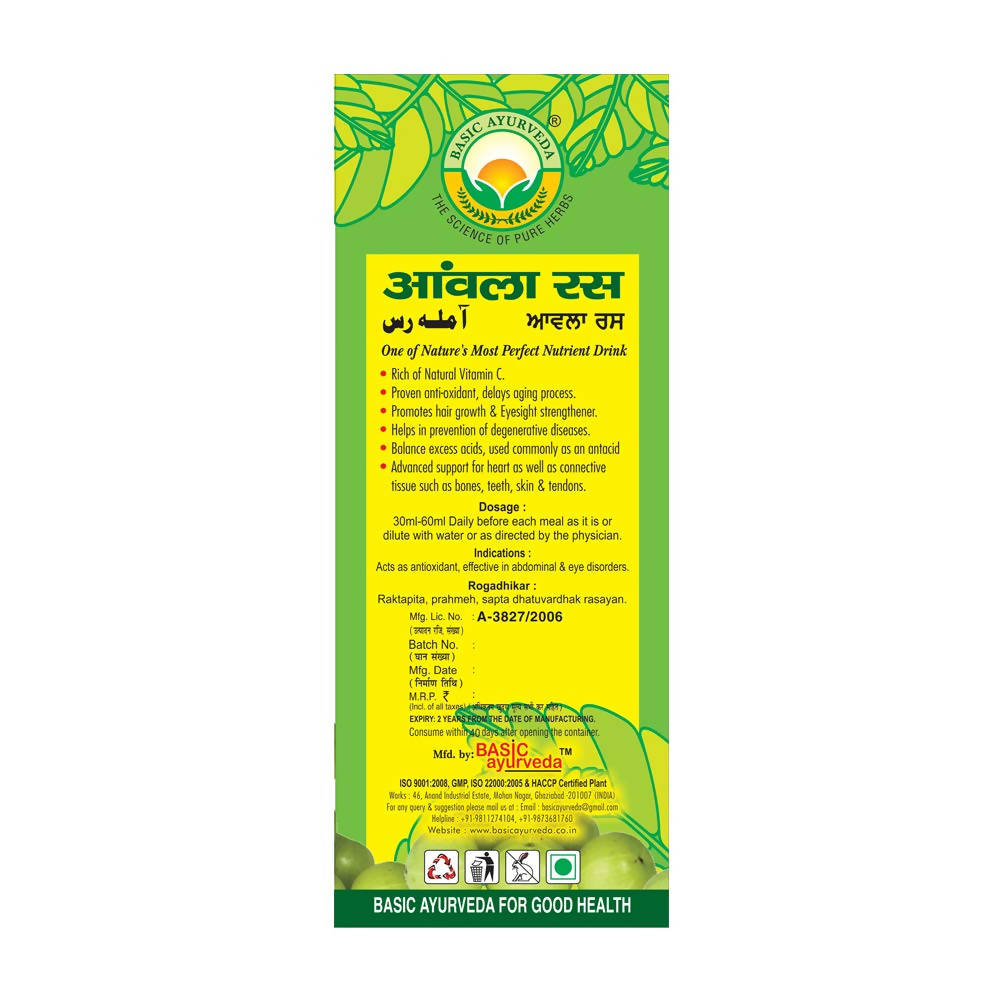 Basic Ayurveda Goose Berry Juice Usages