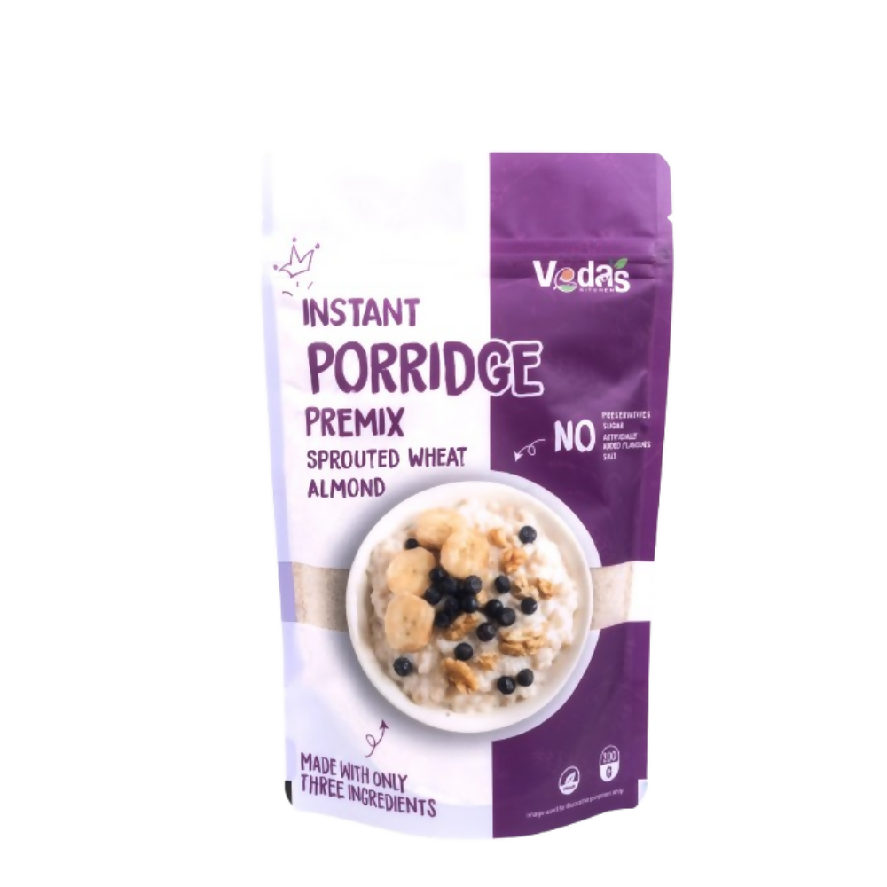 Vedas Kitchen Sprouted Wheat Almond Instant Porridge  Grab2Buy Vedas Kitchen Grab2Buy