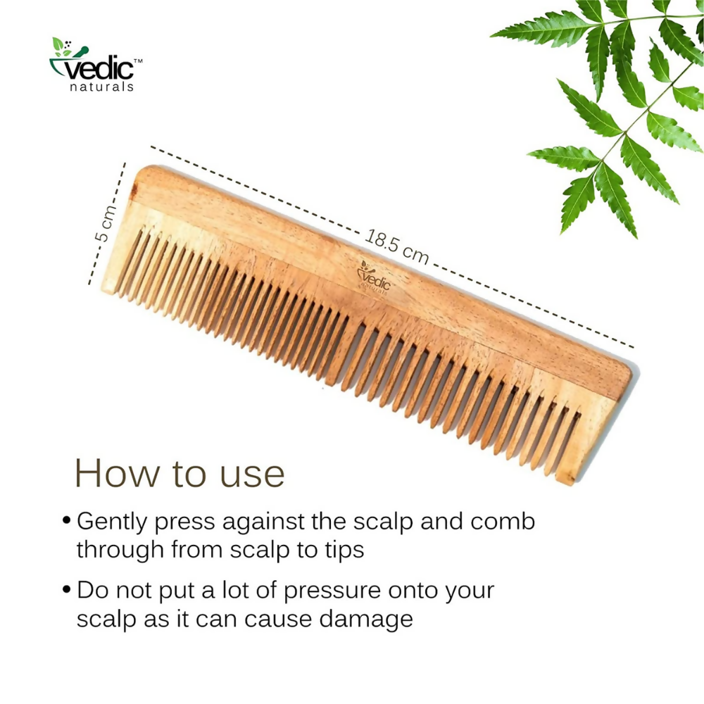 Vedic Naturals Neem Wood Comb  Grab2Buy Vedic Naturals Grab2Buy