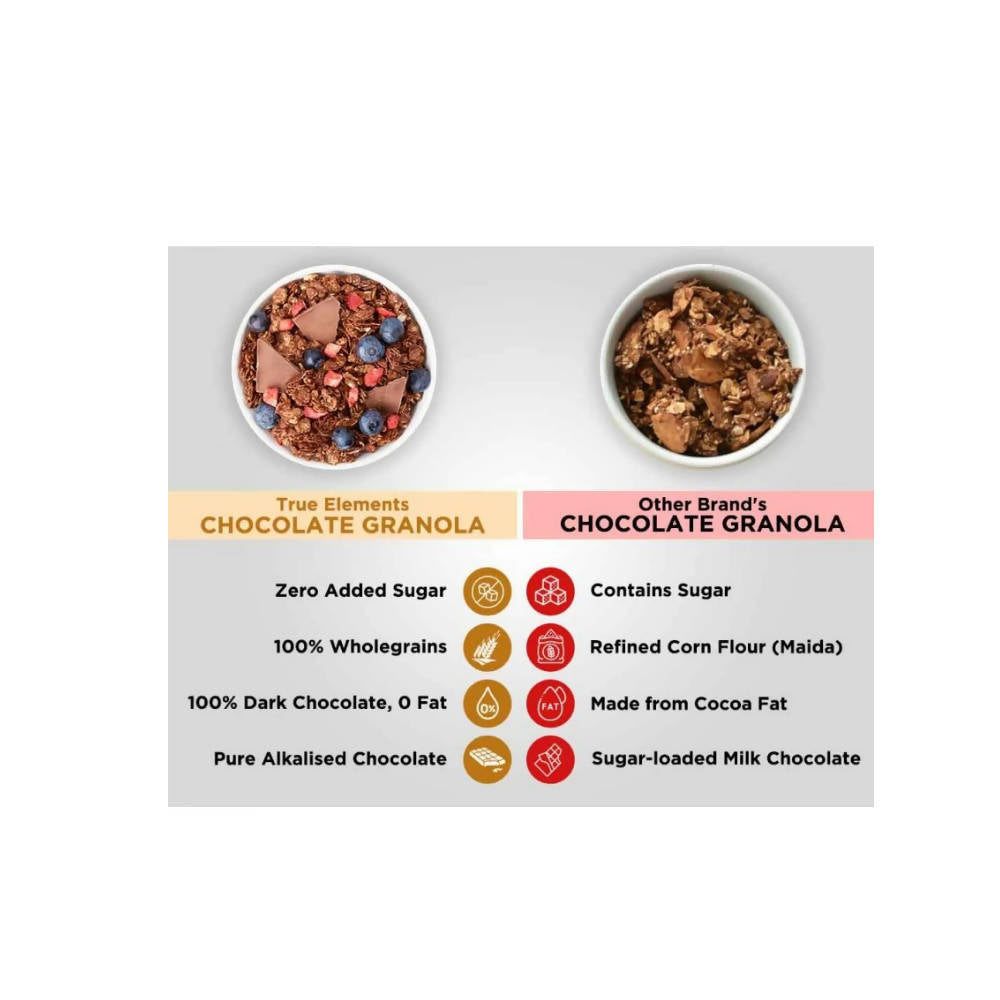 True Elements Dark Chocolate Granola 
