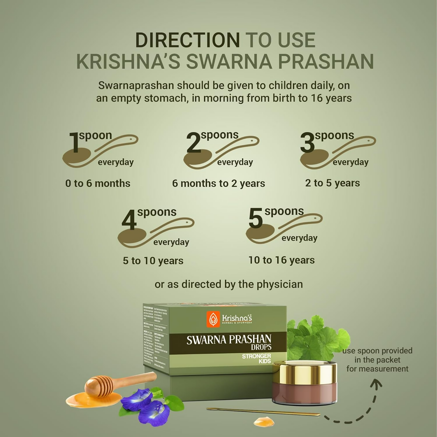 Krishna's Herbal & Ayurveda Swarnaprashan Drops For Kids 