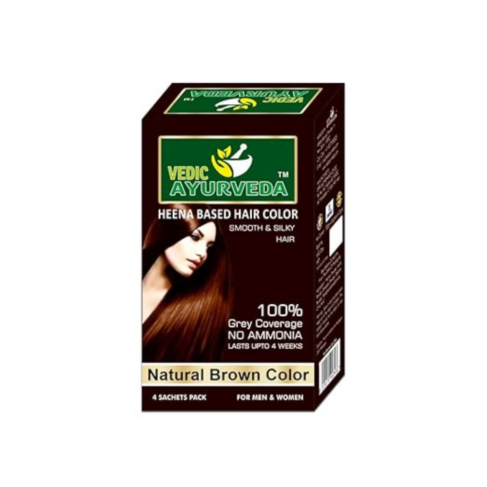 VedicAyurveda Henna Based Hair Colour, Natural brown and Chestnut Brown  Grab2Buy VedicAyurveda Grab2Buy