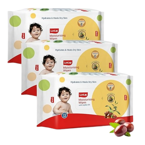 LuvLap Moisturising Wet Wipes without Lid - Jojoba Oil