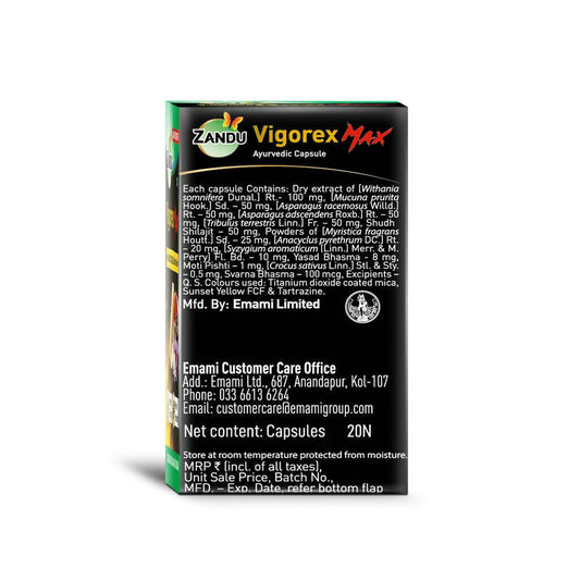 Zandu Vigorex Max Capsules - Grab2buy