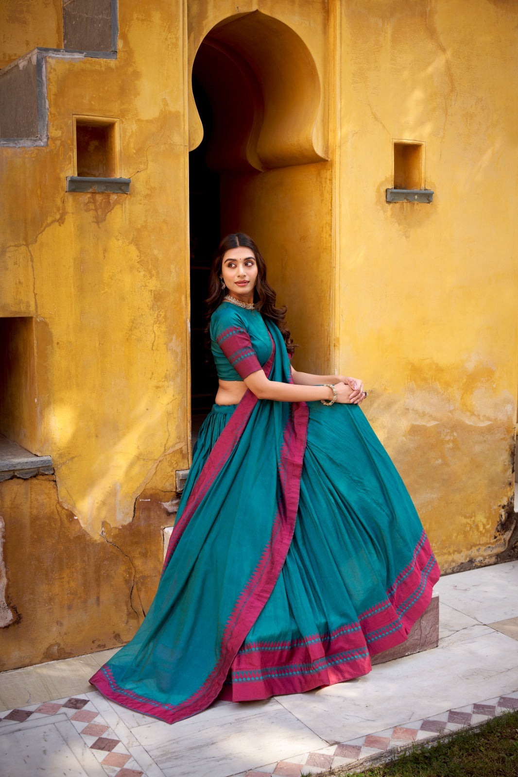 Evanik Pure Chanderi With Thread Work Lehenga Choli