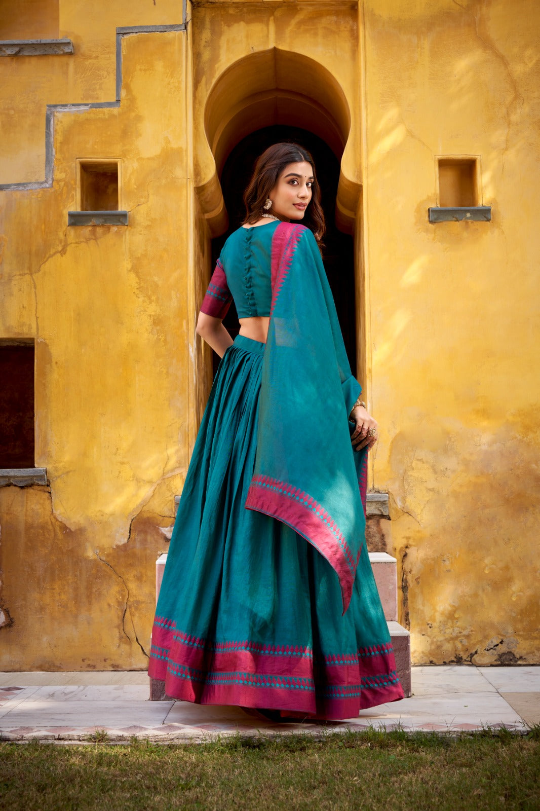 Evanik Pure Chanderi With Thread Work Lehenga Choli