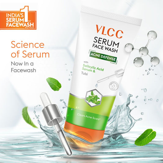 VLCC Acne Defense Serum Face Wash with Salicylic Acid Serum & Tulsi - Grab2buy
