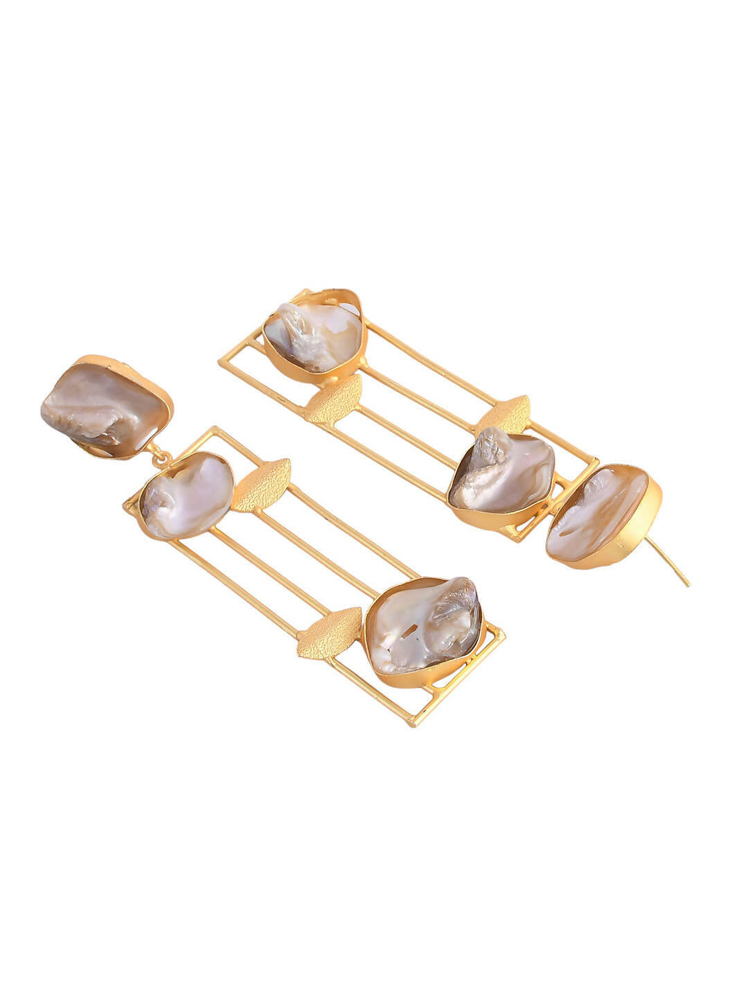 VOJ Women Gold Color stainless steel Earrings  Grab2Buy VOJ Grab2Buy