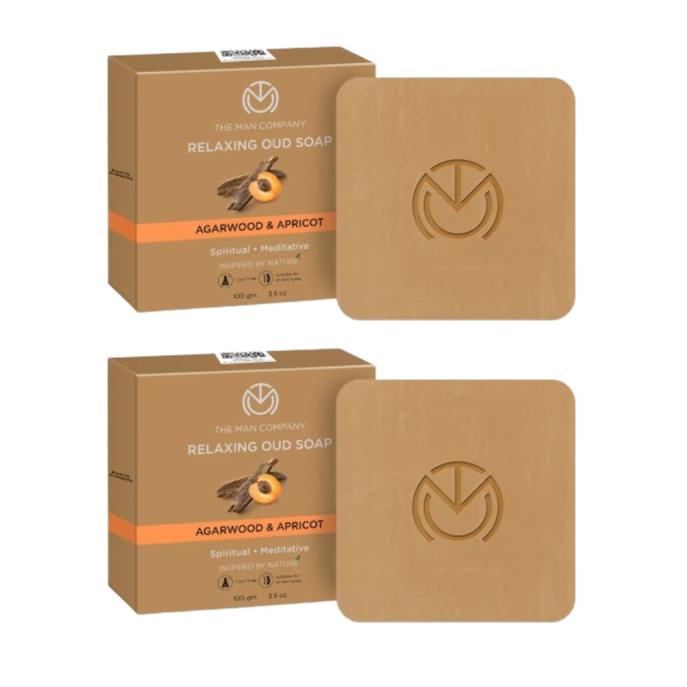 The Man Company Relaxing Oud Soap - Agarwood & Apricot 