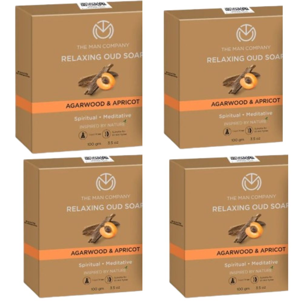The Man Company Relaxing Oud Soap - Agarwood & Apricot 