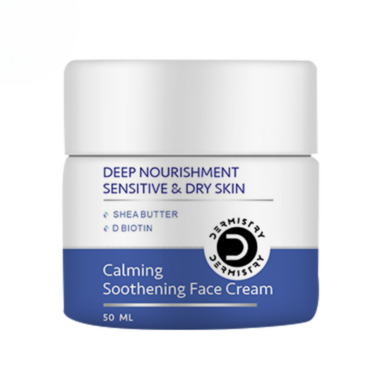Dermistry Sensitive & Dry Skin Care Deep Nourishment Calming Soothing Face Cream Shea Butter Biotin - Grab2buy