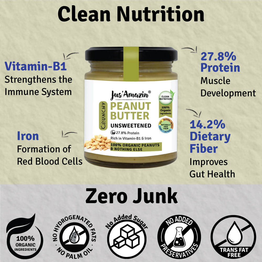 Jus Amazin Peanut Butter - Unsweetened 