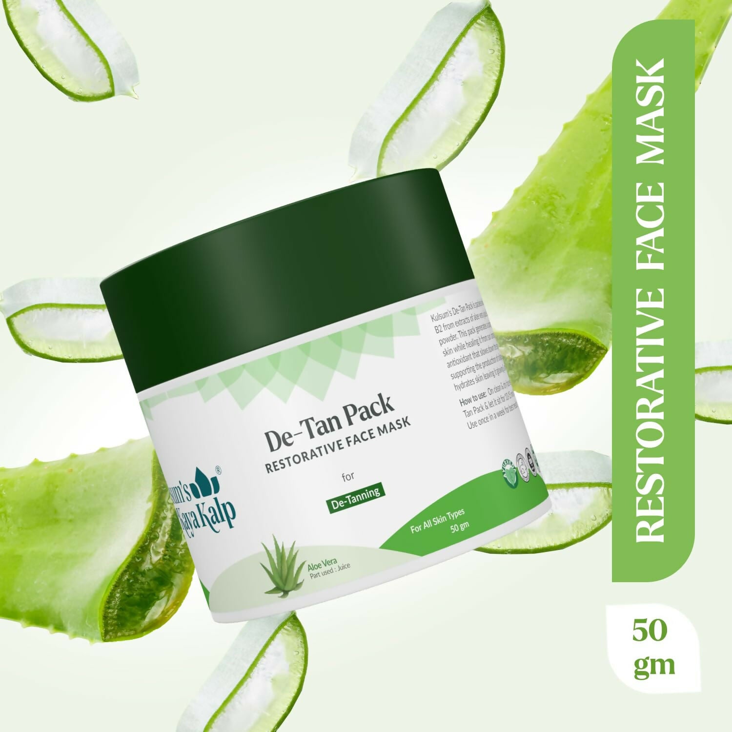 Kulsum's Kaya Kalp Herbals De-Tan Pack For De -Tanning 