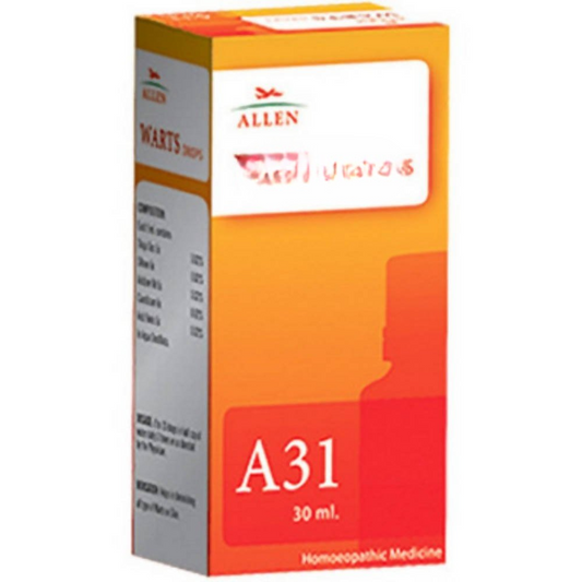 Allen Homeopathy A31 Warts Drops 
