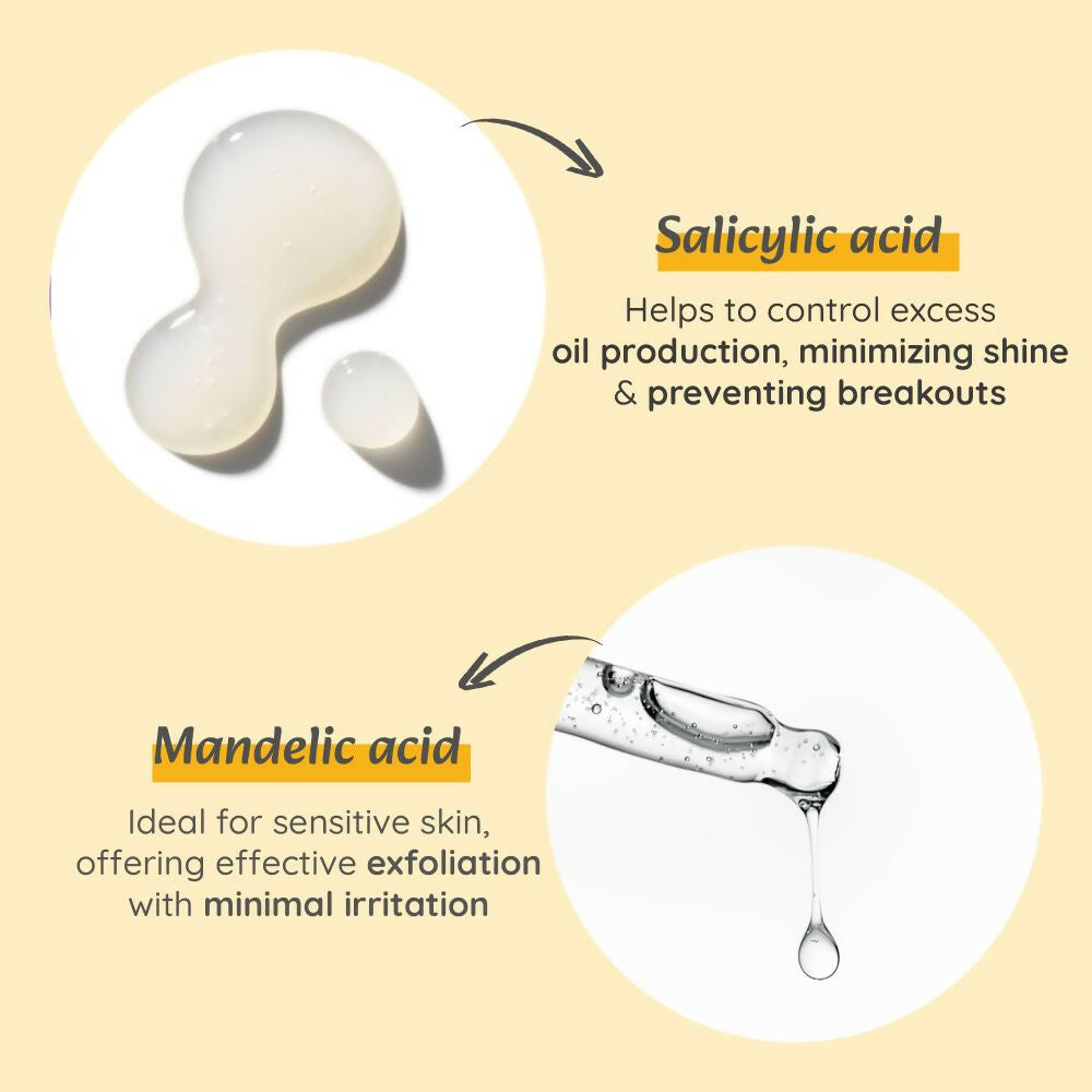 Wild Oak Anti Acne & Oil Control Face Serum 3X Power of 2% Salicylic Mandelic & Azelaic Acid, Anti-Acne Pore Cleansing & Skin Exfoliation  Grab2Buy Wild Oak Grab2Buy