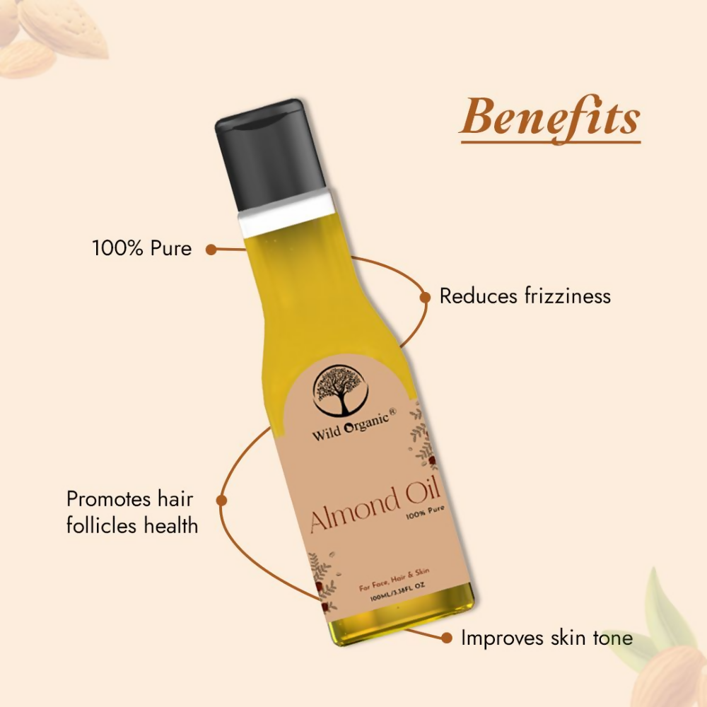 Wild Organic Cold Pressed Almond Hair Oil  Grab2Buy Wild Organic Grab2Buy