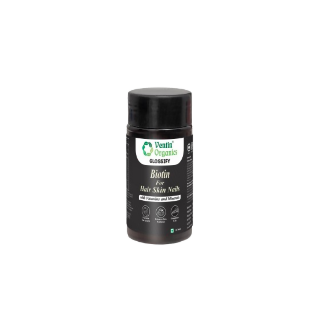 Ventin Organics Glossify Biotin Hair, Skin & Nails Tablets  Grab2Buy Ventin Organics Grab2Buy