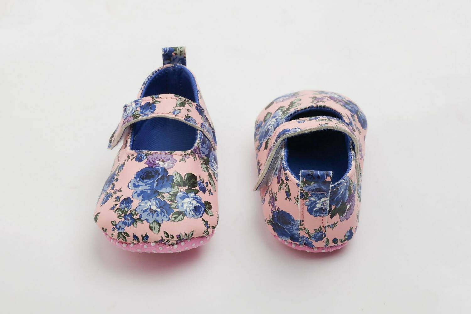 Tiny Bugs Girls Flowral Print Infants Booties - Blue  Grab2Buy Tiny Bugs Grab2Buy