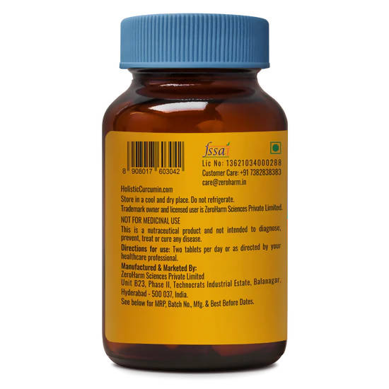 Zeroharm Holistic Curcumin with Piperine Tablets 