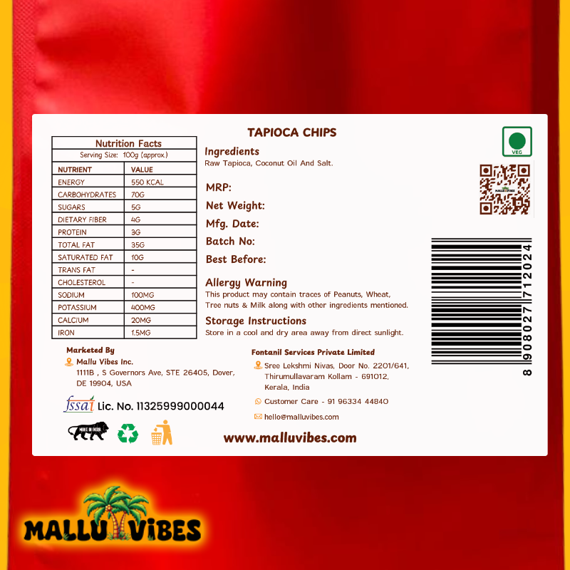 Mallu Vibes Tapioca Chips 