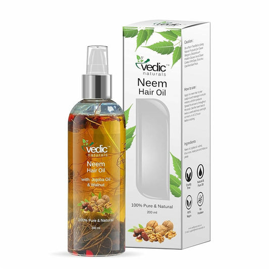 Vedic Naturals Neem Hair Oil With Jojoba Oil & Walnut Oil  Grab2Buy Vedic Naturals Grab2Buy