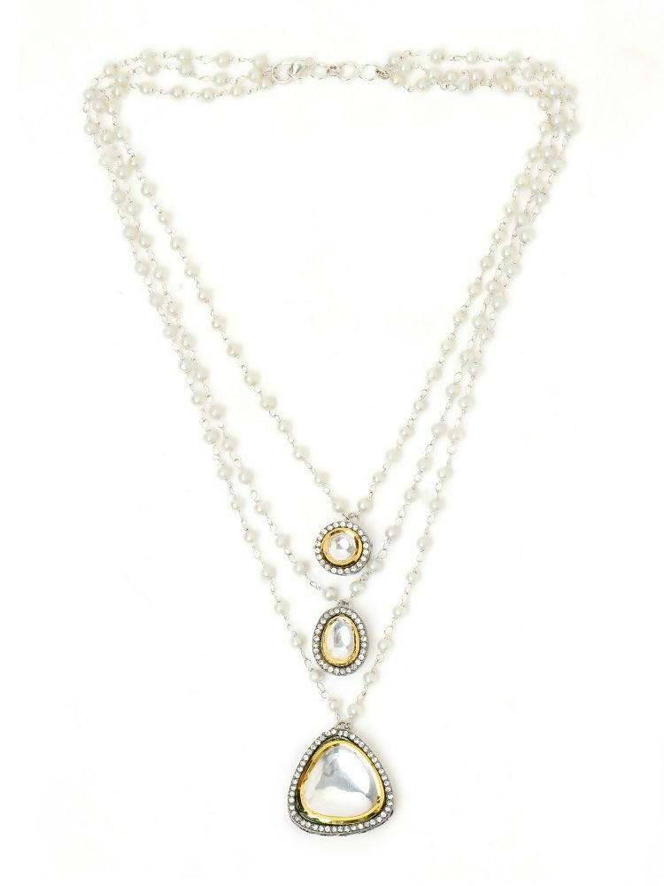 Beaded Layered Kundan Necklaces - Ruby Raang | Grab2Buy