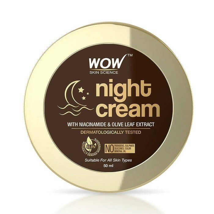 Wow Skin Science Night Cream With Niacinamide & Olive Leaf Extract 