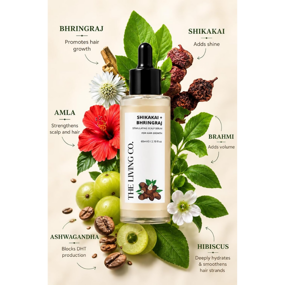 THE LIVING CO. Shikakai + Bhringraj Stimulating Scalp Serum  Grab2Buy THE LIVING CO. Grab2Buy