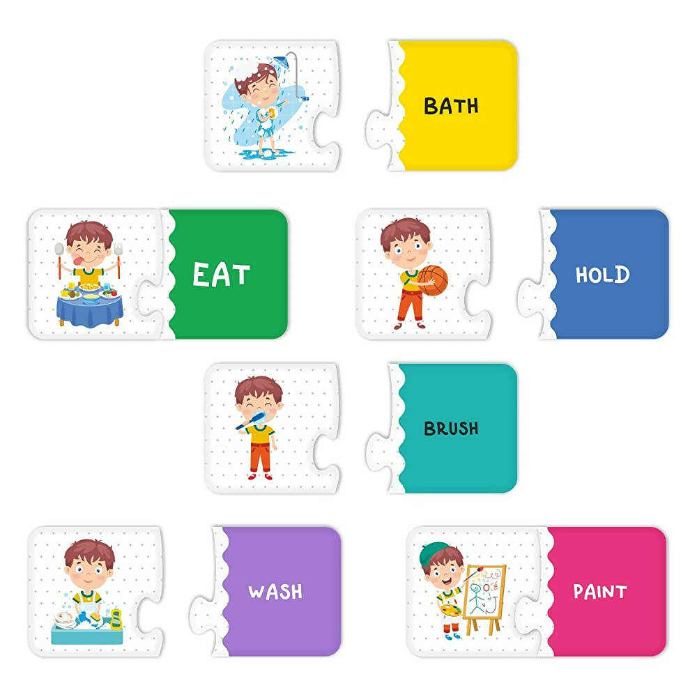Webby Action Words 2 Pieces Learning Pack Jigsaw Puzzle For Kids  Grab2Buy Webby Grab2Buy