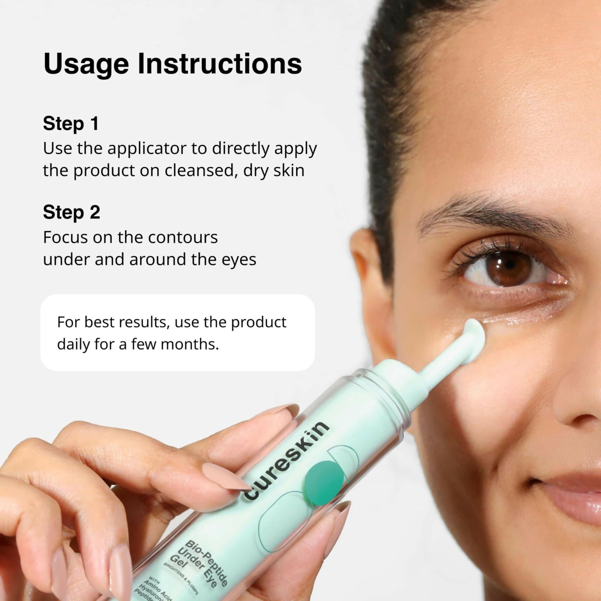 Cureskin Bio-Peptide Under Eye Cream for Dark Circles