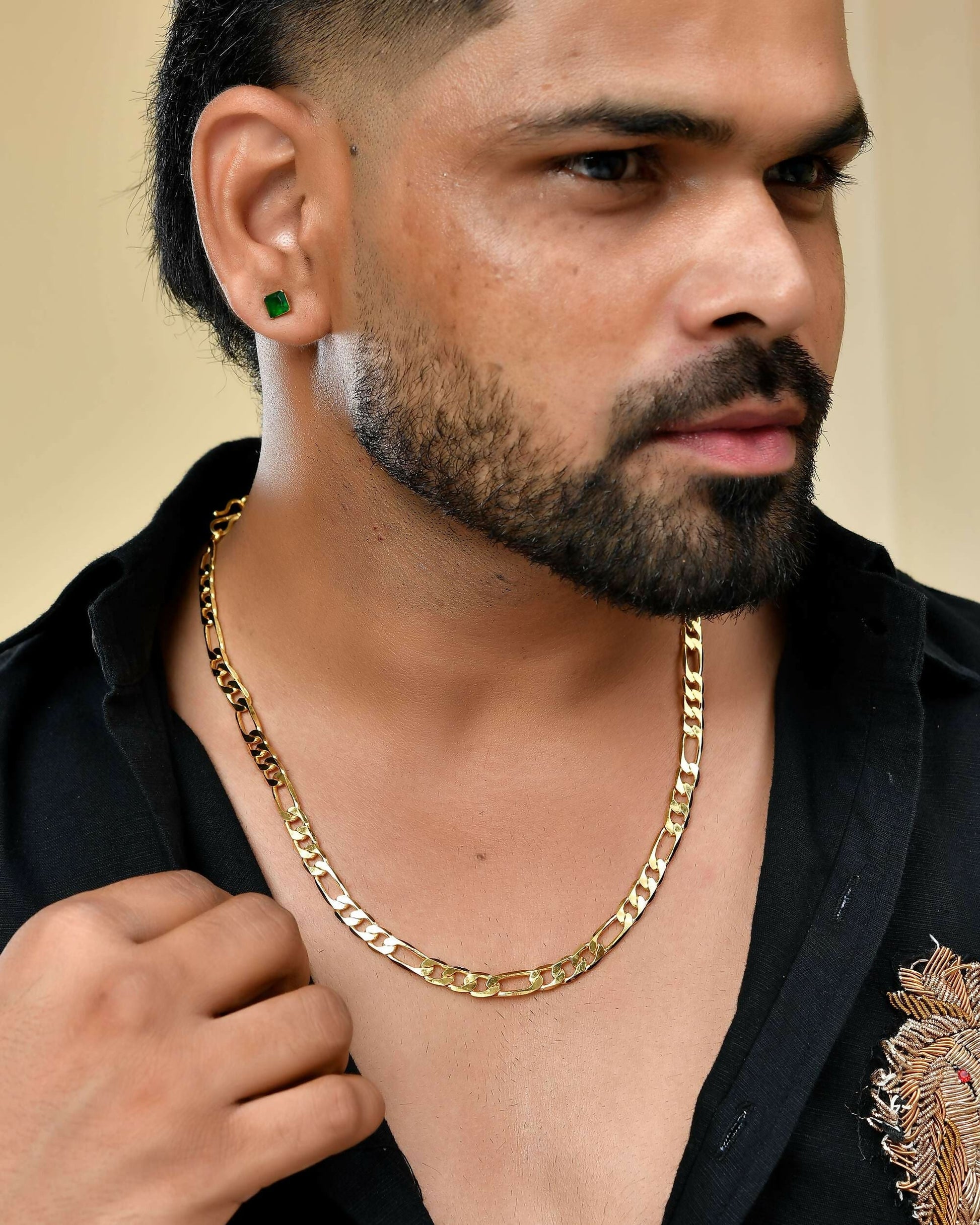 VOJ Gold-Polished Designer Chain For Men 