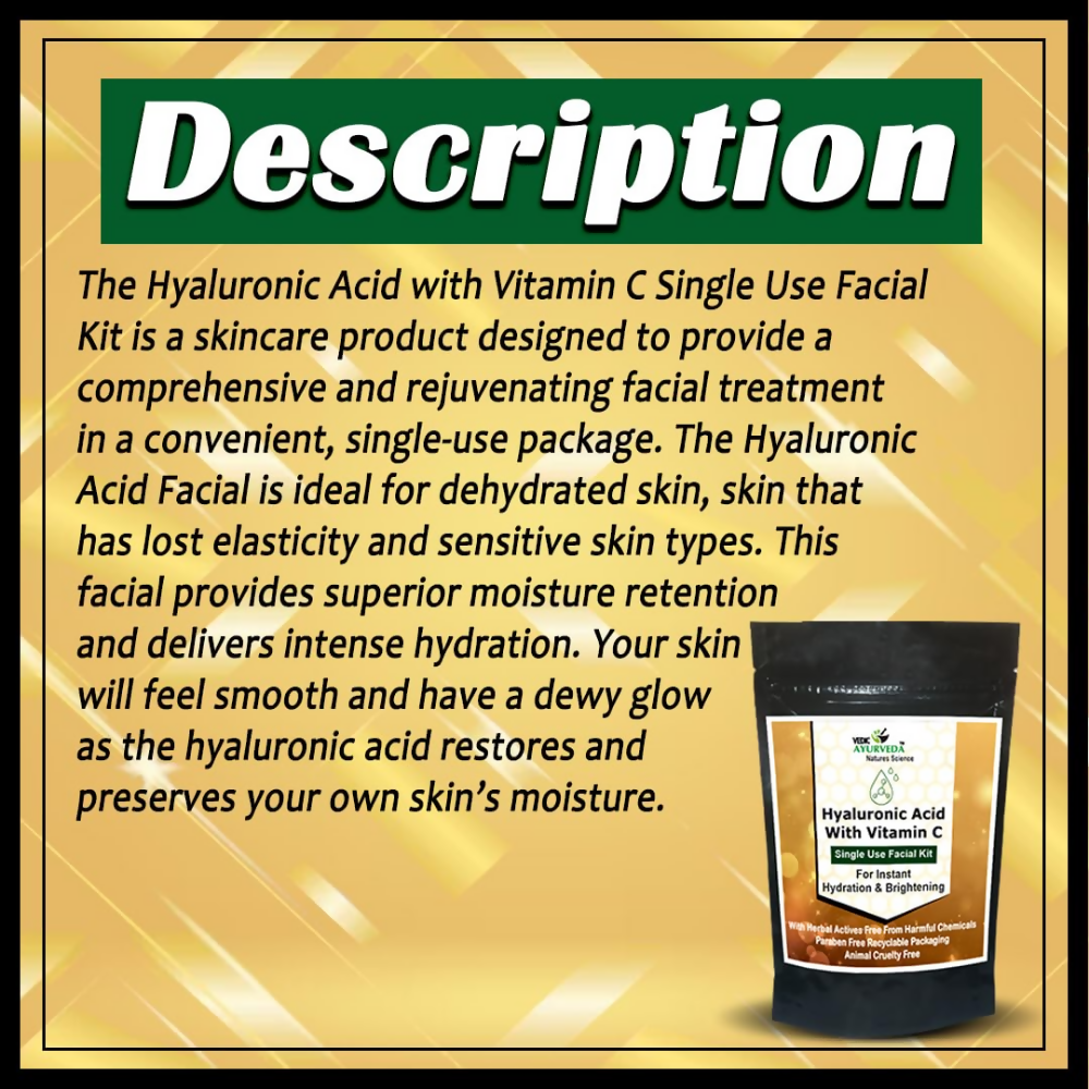 VedicAyurveda Hyaluronic Acid With Vitamin C Facial kit  Grab2Buy VedicAyurveda Grab2Buy