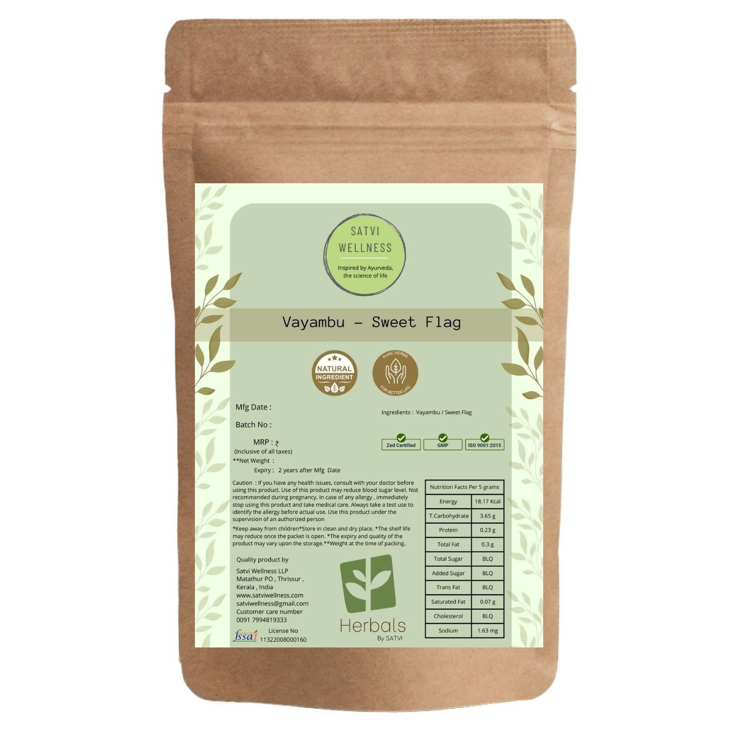Satvi Wellness Vayambu | Sweet Flag Powder 