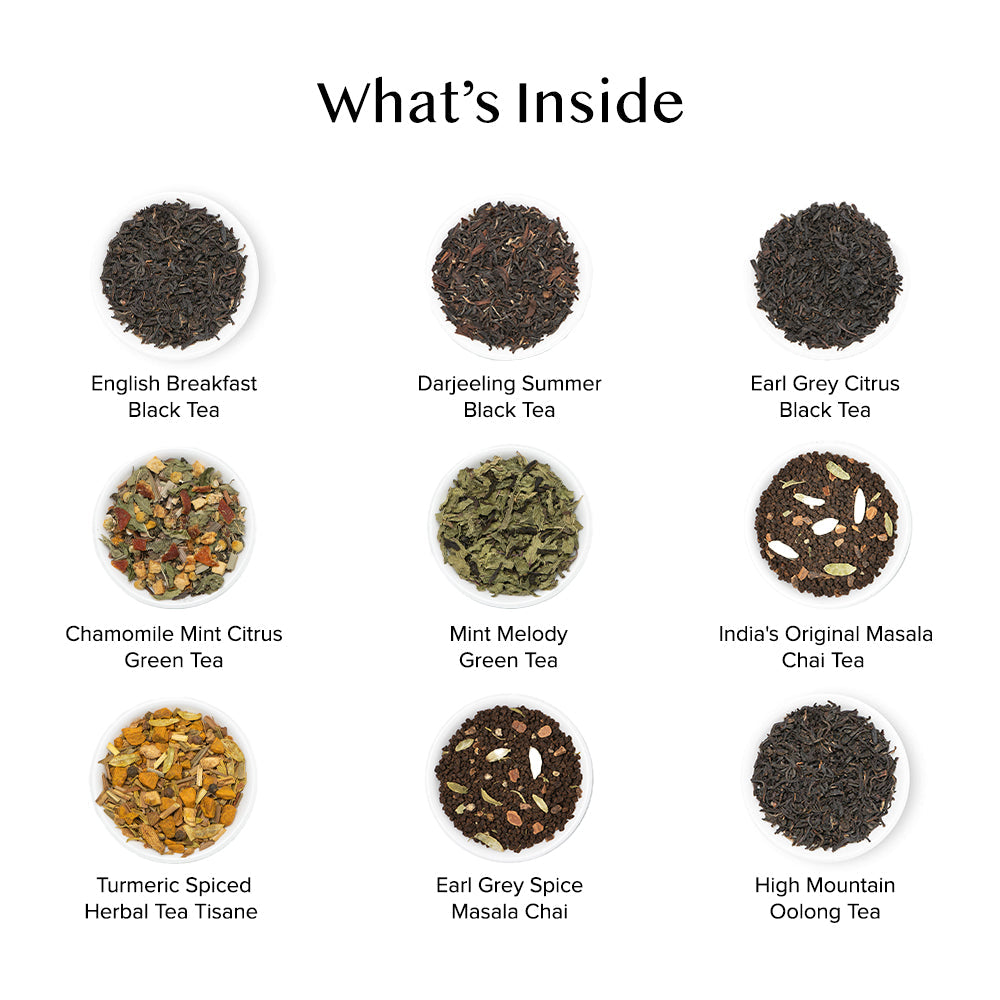 Assorted Selection Tea Sampler, 15 Variants 