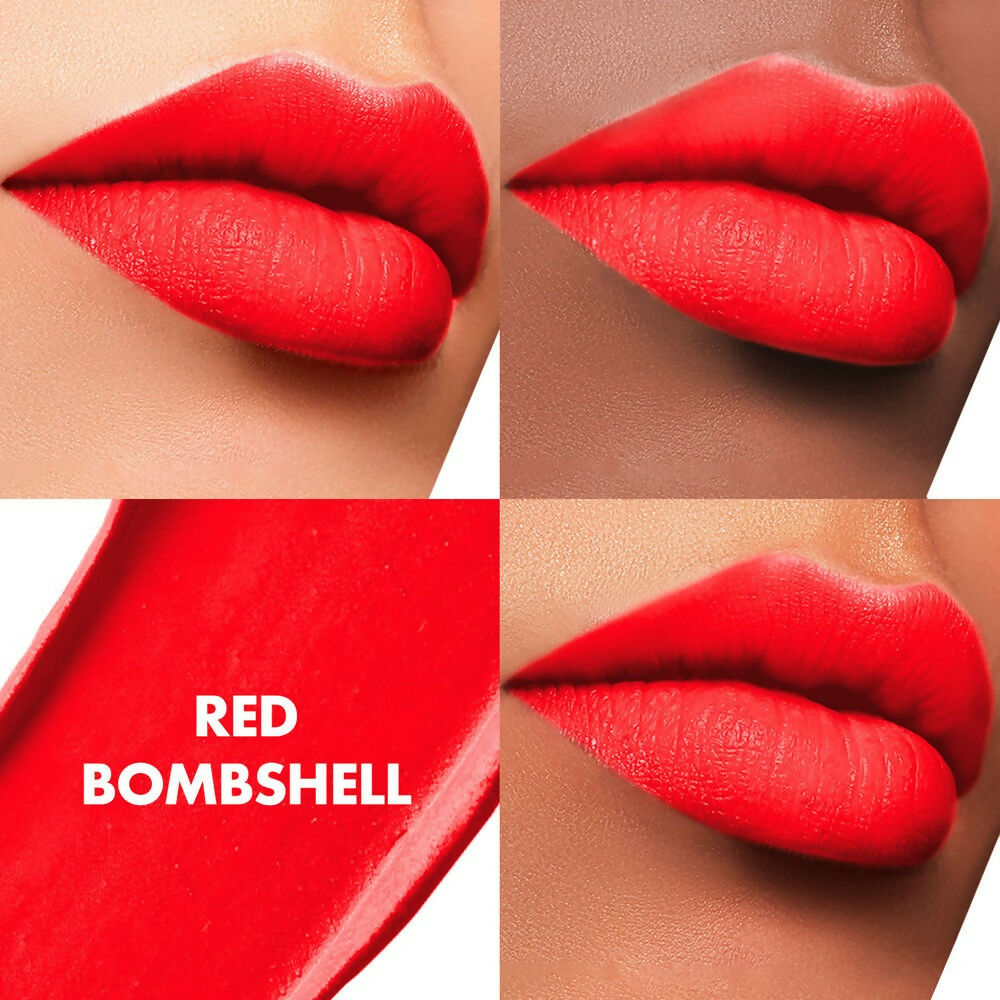 Lakme Cushion Matte Lipstick - Red Bomb Shell 