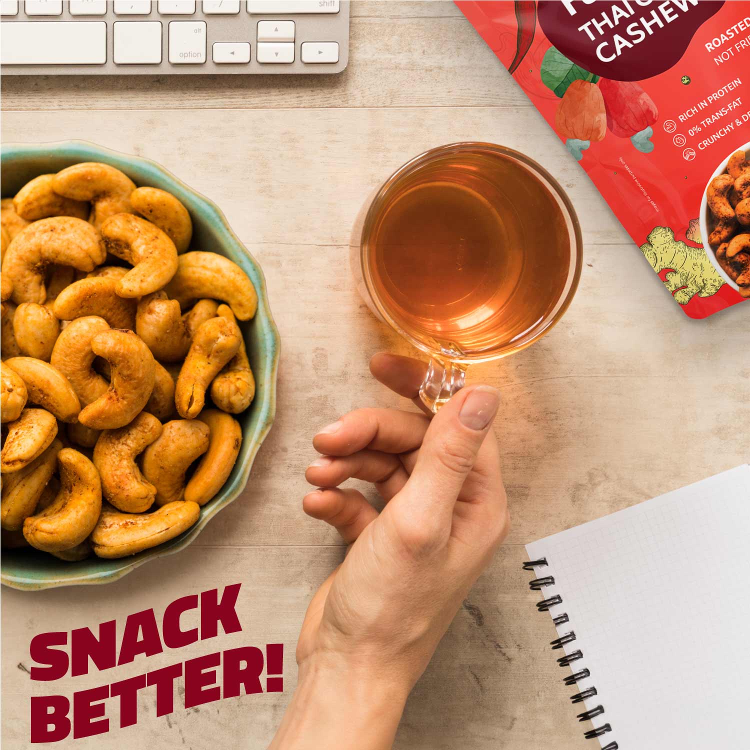 Grab2Buy Thai Chilli Cashews - Roasted  Grab2Buy Farmley Grab2Buy