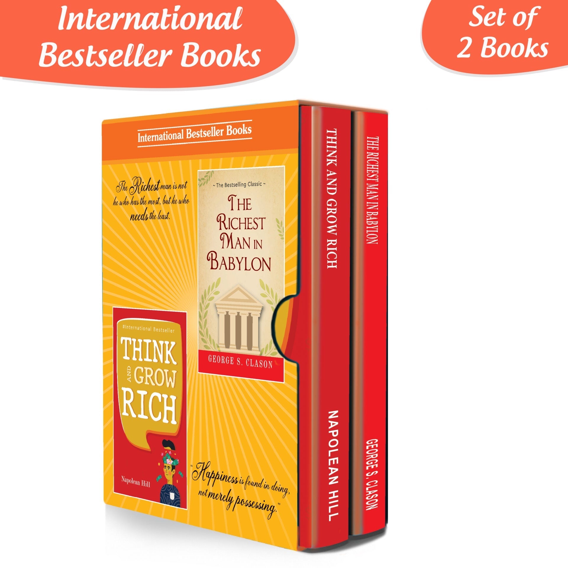 The Secrets of Success, Personality Growth & Wealth Books Set of 2 - The Richest Man In Babylon, Think And Grow Rich  Grab2Buy Sheth Books Grab2Buy