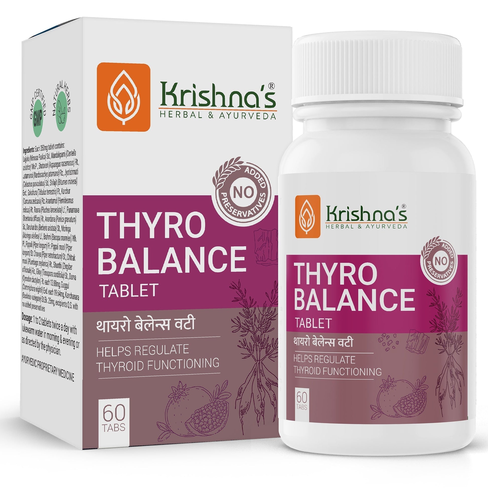 Krishna'S Herbal & Ayurveda Thyro Balance Tablets 