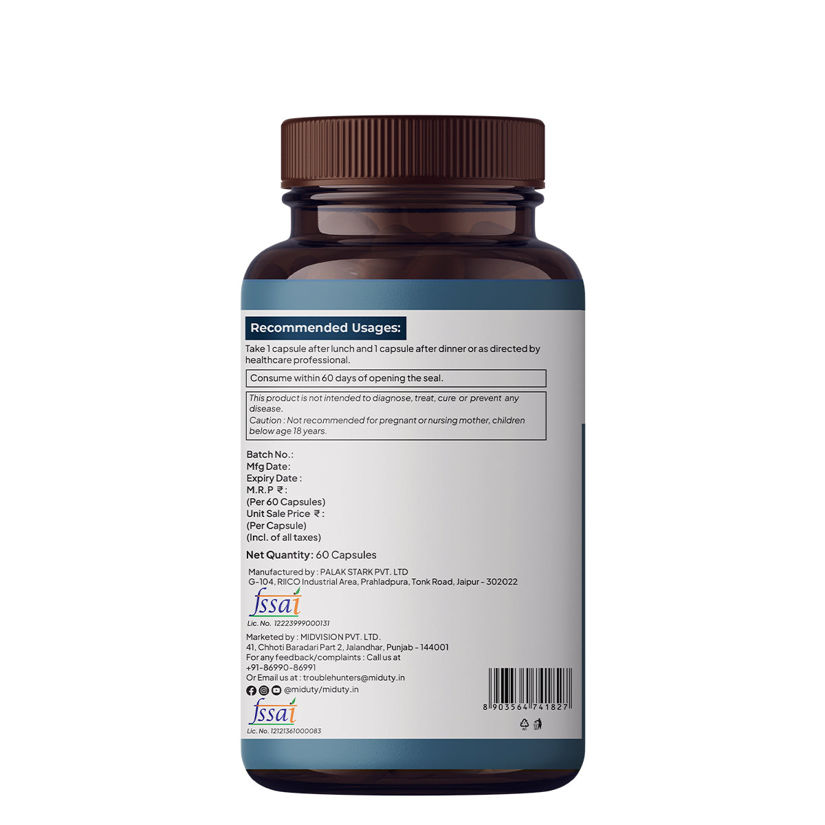 Miduty by Palak Notes Triple Thyroid Care Capsules 