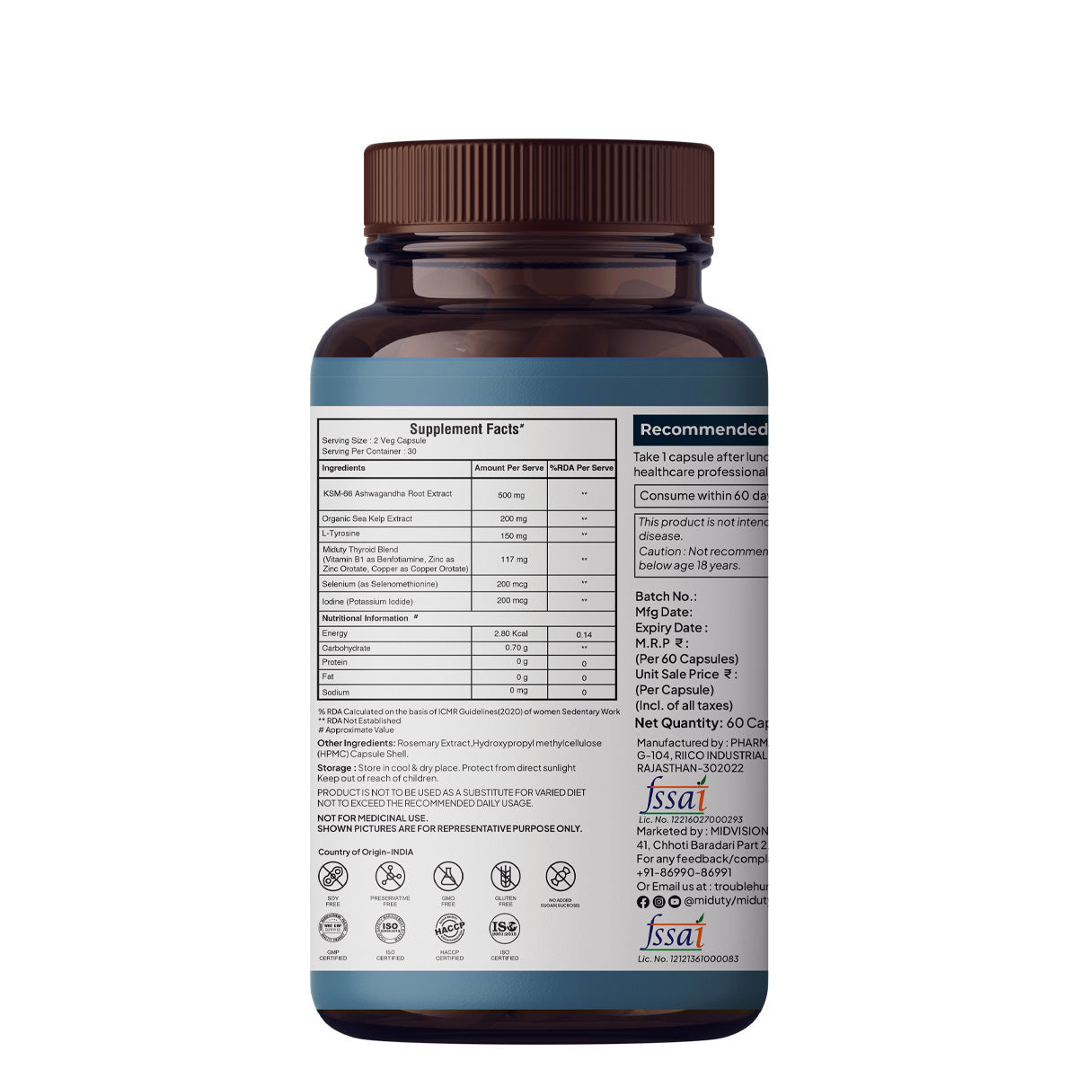 Miduty by Palak Notes Triple Thyroid Care Capsules 